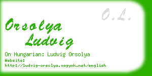 orsolya ludvig business card